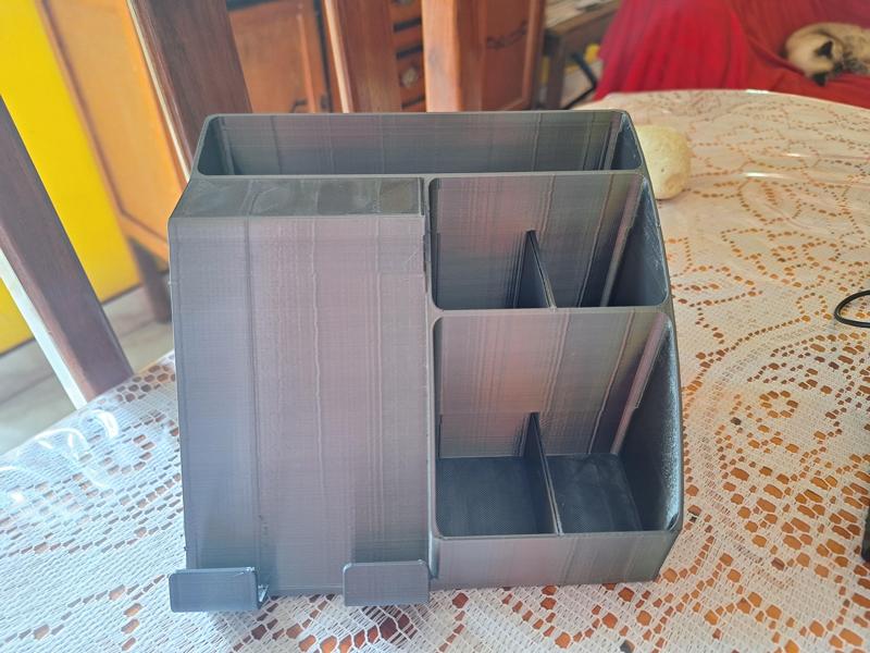 Organizer with cell phone holder