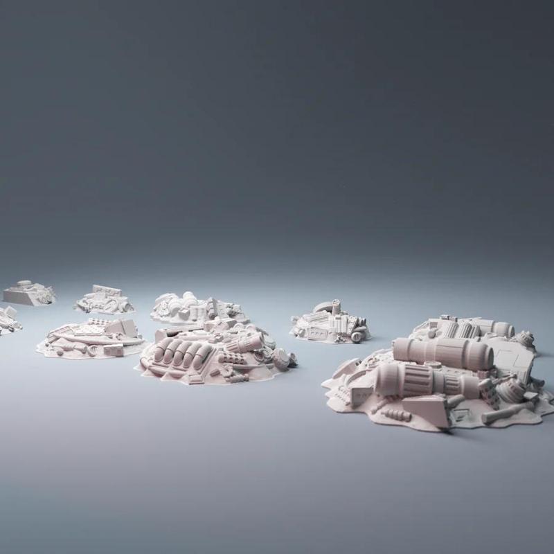 Scifi Grimdark Junk Piles Scatter 28mm