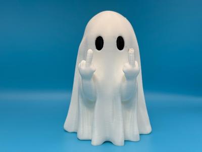 ghost with swear finger