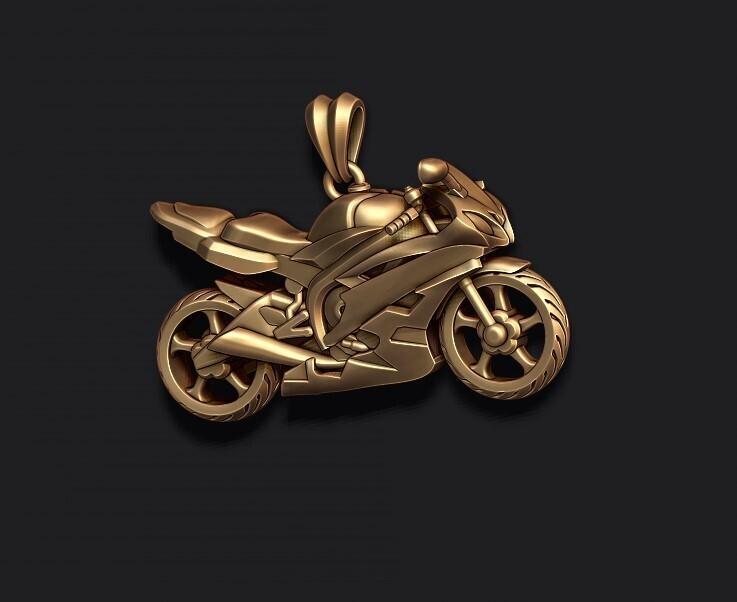 Motorcycle sport pendant 3D print model