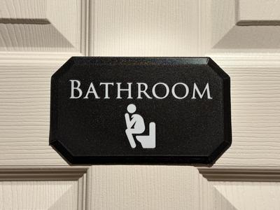 Bathroom Sign Multimaterial