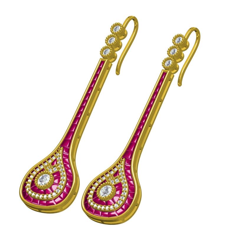 Fancy Long Earring