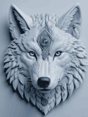 Sapphire Wolf - HueForge