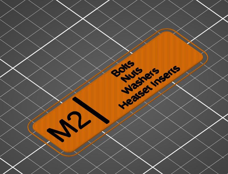 Gridfinity Storage Box Label (configurable)