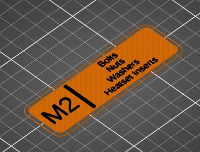 Gridfinity Storage Box Label (configurable)