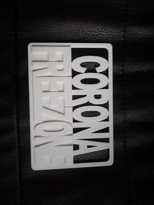 CORONA FREEZONE SIGN