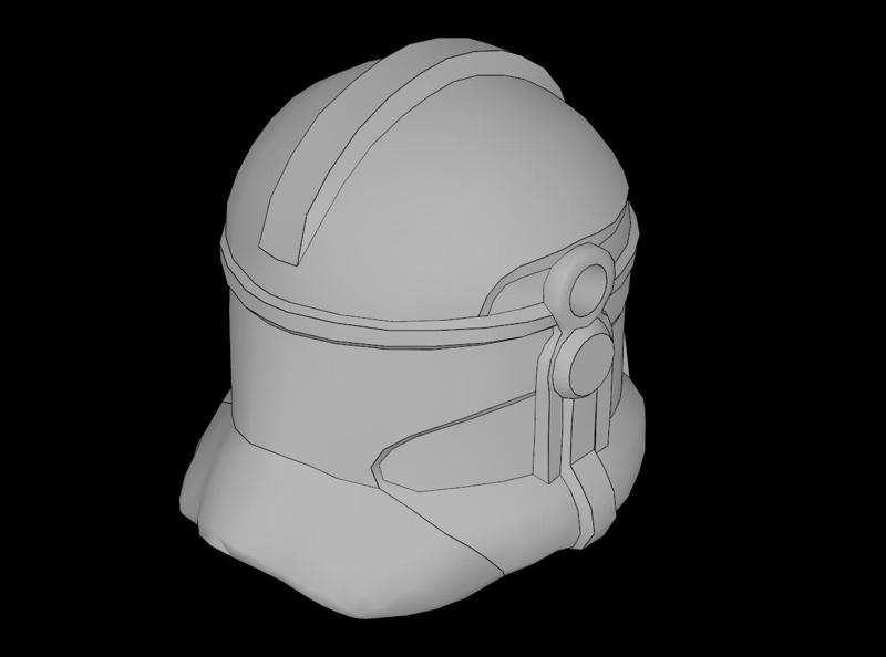 Lego Compatible (2019.dat) Minifig Headgear Helmet SW Clone Trooper (Phase 2) with Holes
