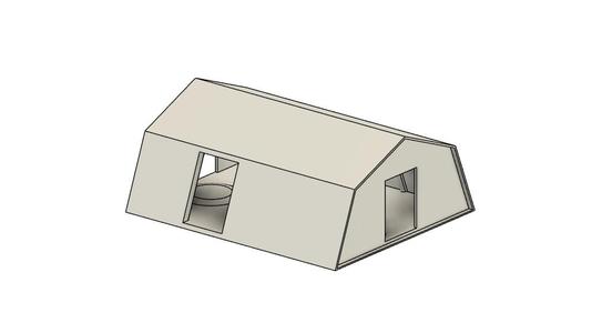 Tent 45m2, model 1:100