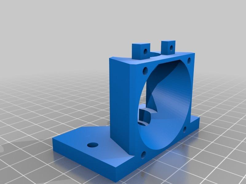 Fan duct and Mini Differential IR sensor mount for E3Dv6 hot end with commonly used mounting plate
