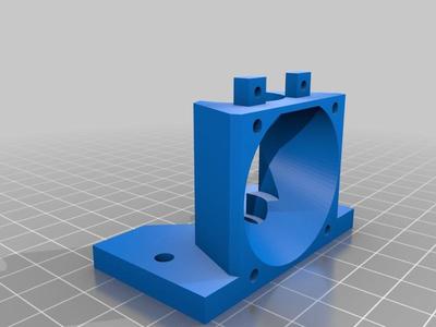 Fan duct and Mini Differential IR sensor mount for E3Dv6 hot end with commonly used mounting plate