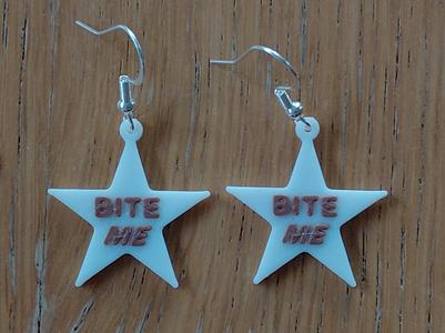 BITE ME Reneé Rap earrings / keychain