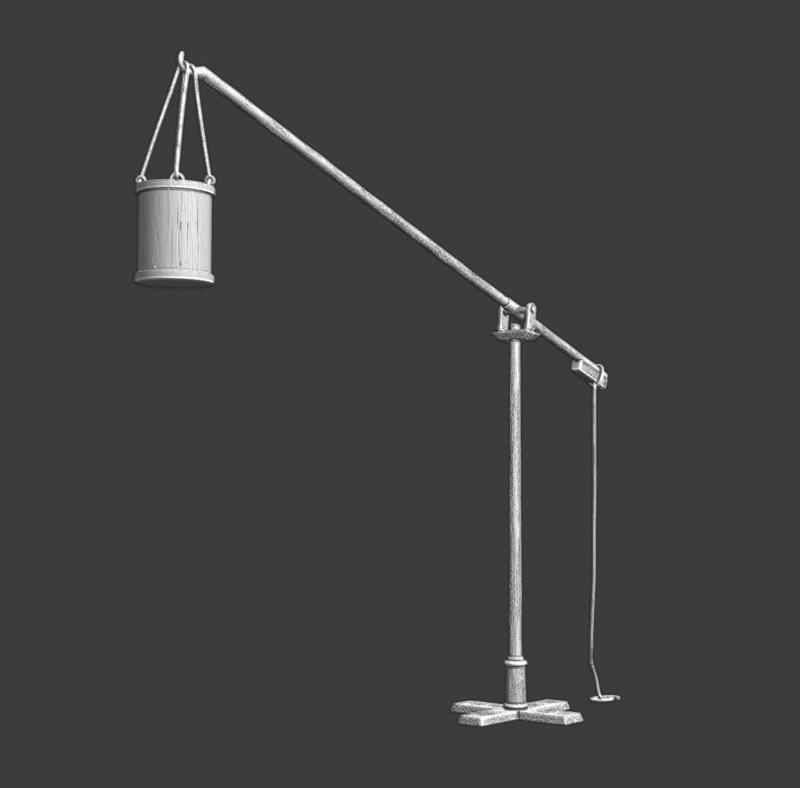 Medieval Siege Crane - model