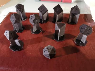 "Solid" Wall Supported Remixed dice set for SLA/DLP