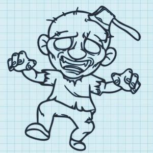 AXE-HEAD ZOMBIE - WALL ART