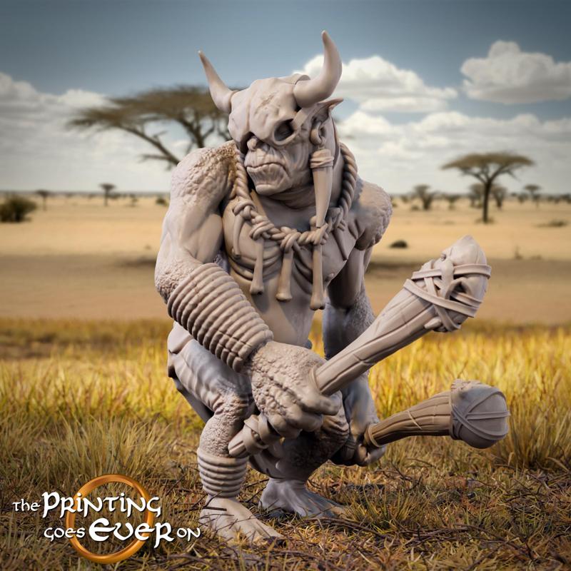 Tribal Half-Troll - Model A - Presupported