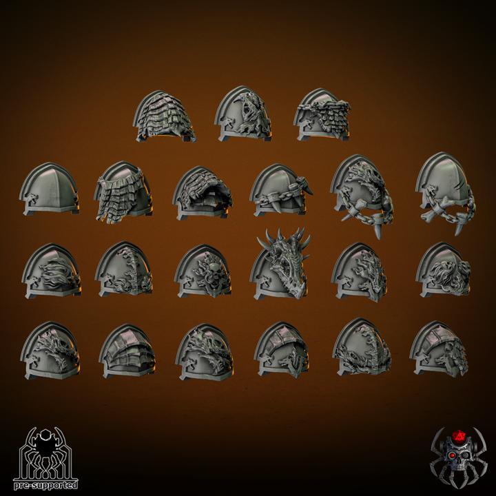Flame Lizards Battle Squad Shoulders (Bits)