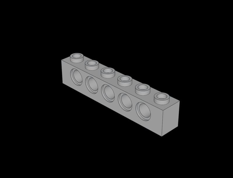 Lego Compatible (3894.dat) Technic Brick  1 x  6 with Holes