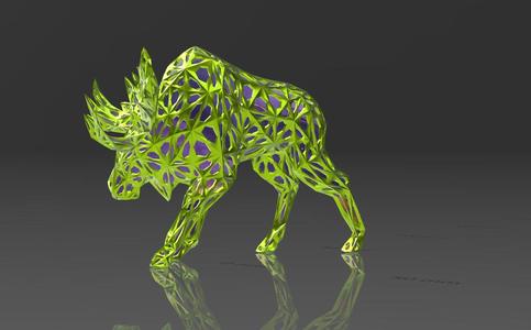 Reindeer - Alaskan Moose - Voronoi Style - Spider Web - LowPoly - Perfect Design - Easy Print - Decor