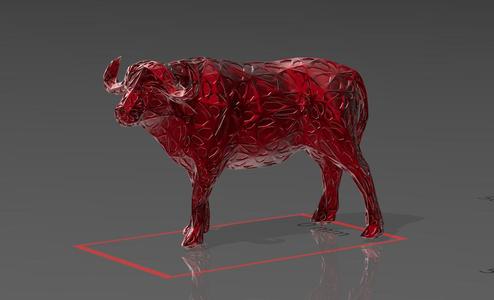 Buffalo - Voronoi Style - Spider Web - LowPoly - Perfect Design - Easy Print - Decor