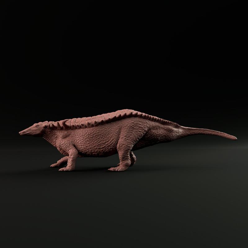 Desmatosuchus  standing 1-35 scale pre-supported triassic animal