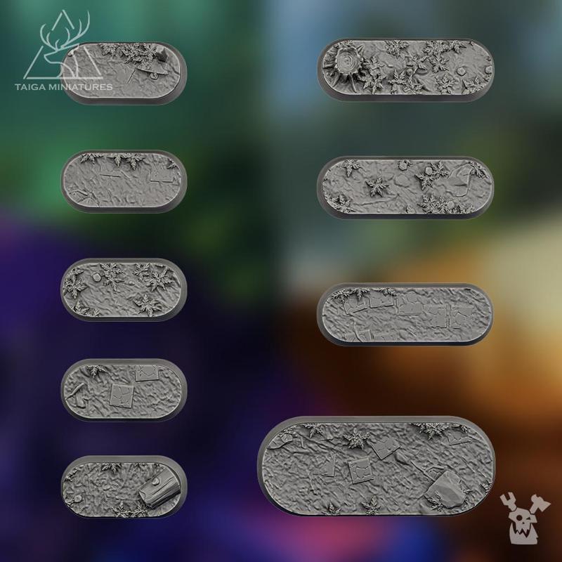 Fantasy Forest rounded rectangle bases x36