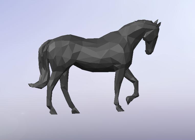 Graceful Stride Horse - Low Poly - Excellent Design - Decor