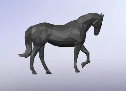 Graceful Stride Horse - Low Poly - Excellent Design - Decor