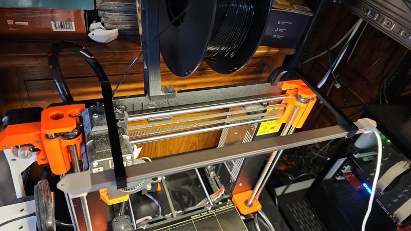 Prusa MK3 LED strip mount with Max Z clearance remix