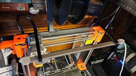 Prusa MK3 LED strip mount with Max Z clearance remix