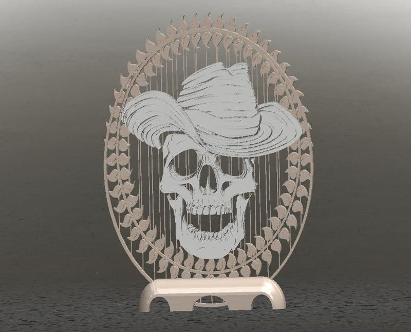 Cowboy Skeleton  - Quick Print Gift - 2D - NO SUPPORT