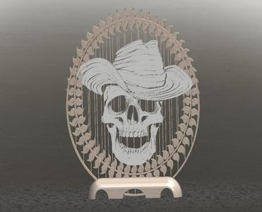 Cowboy Skeleton  - Quick Print Gift - 2D - NO SUPPORT