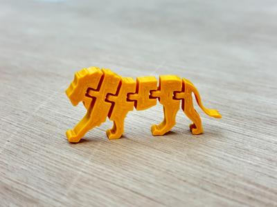 Flexi Articulated Lion (Print in place)