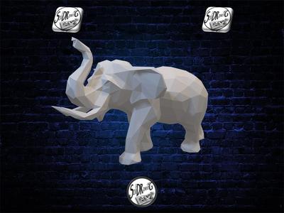The Screaming Elephant - Low Poly - Excellent Design - Decor