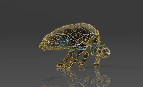 The Wolf's Angry Look - Low Voronoi Style - Single Spider Web - LowPoly - Perfect Design - Easy Print - Decor