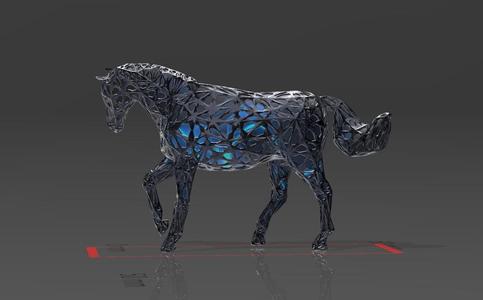Horse 17 - Voronoi Style - Spider Web - LowPoly - Perfect Design - Easy Print - Decor