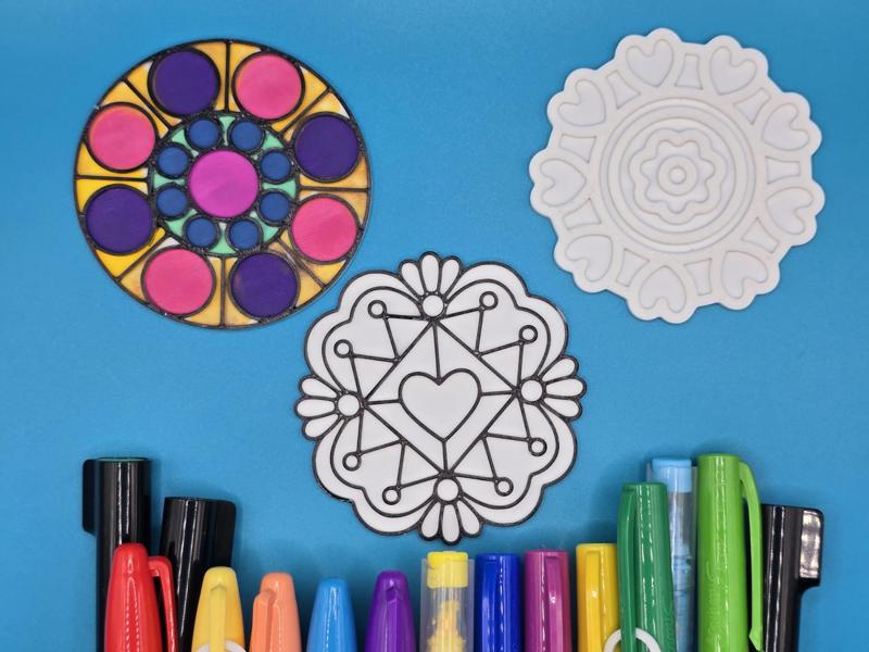 Flower Mandala Coloring DIY Set 12