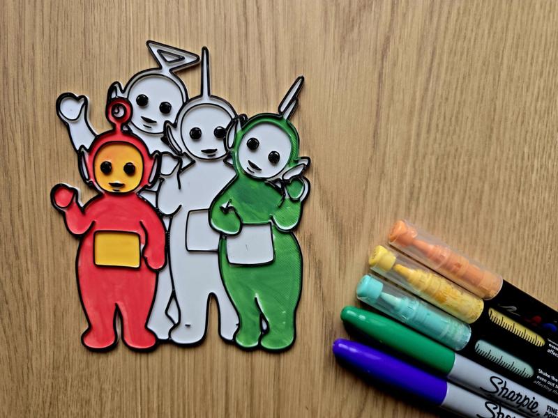 Teletubbies DIY Cute Coloring Craft