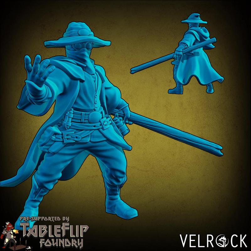 Heroes of Fortune Male Mage with Staff (PRESUPPORTED)