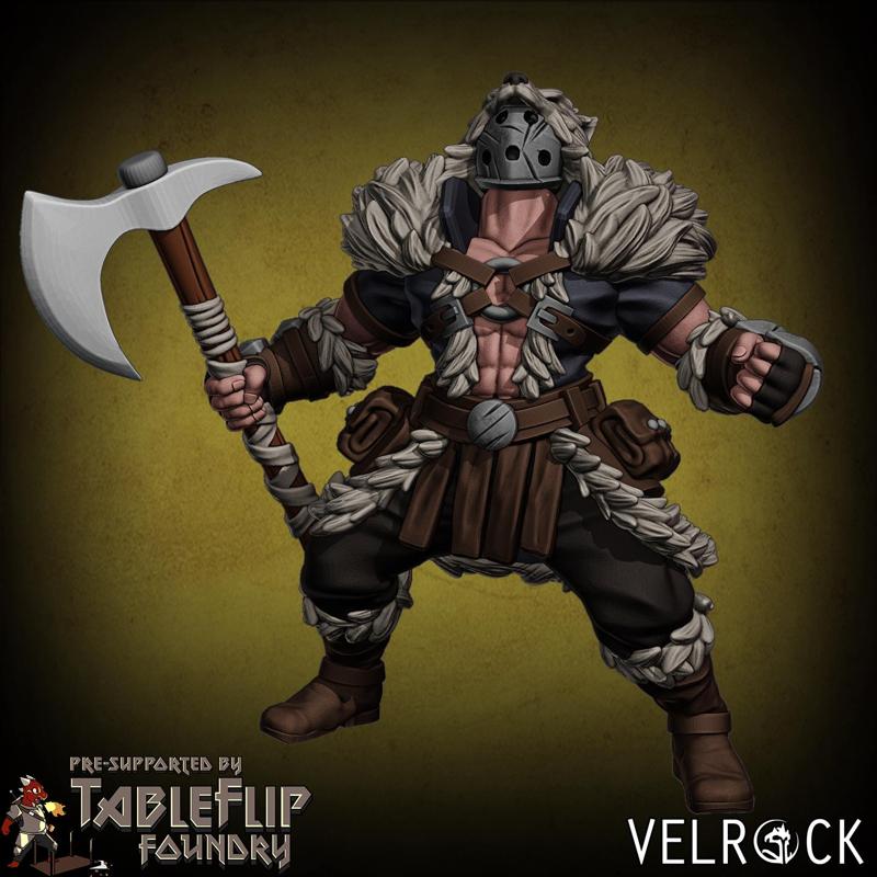 Male Human Outlander with Axe (PRESUPPORTED)