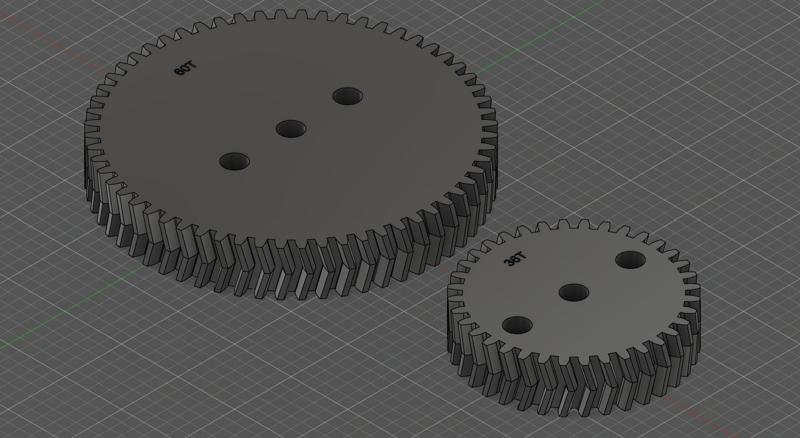 Herringbone 36T & 60T Gears