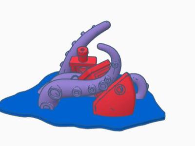 Kraken Attacking Benchy