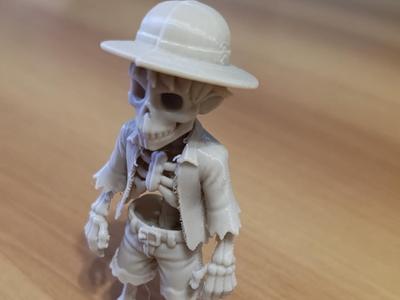 Skeleton Luffy One Piece 3D Print Figure