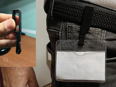 Belt badge clip