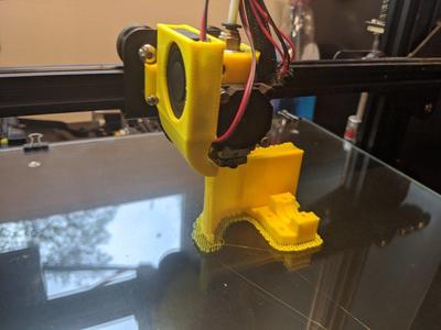 E3DV6 Mount + OEM CR-10S parts cooling fan mount