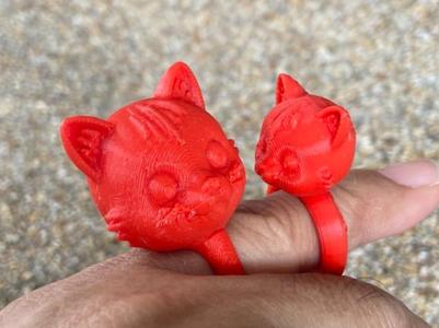 Big Head Cat Ring