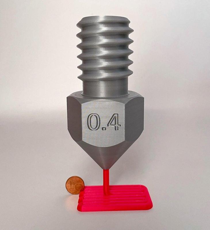 Extra large printing nozzle