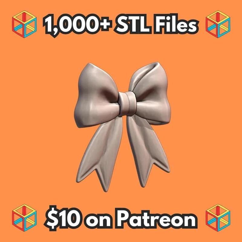 Christmas Decor Classic Bow Ornament for Holiday Decoration MineeForm FDM 3D Print STL File   