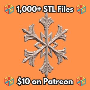 Holiday Decor Ornate Snowflake Ornament for Christmas Display MineeForm FDM 3D Print STL File   