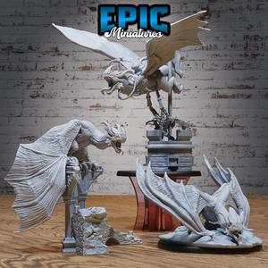 Mountain Wyvern Set / Bulky Dragon / Winged Reptile / Draconic Wizard Mount / Magical Encounter / Drake Army