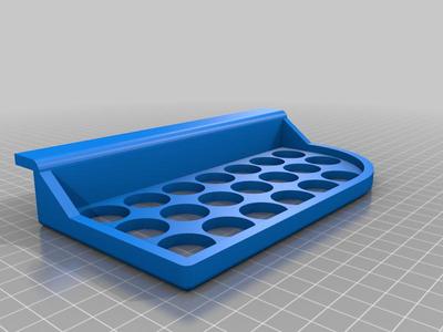 Shower shelf with round corner
